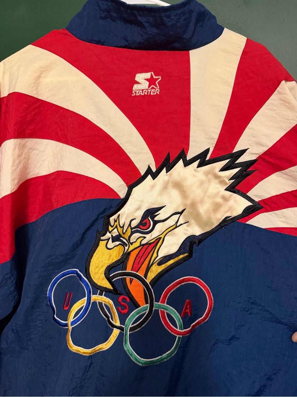 Vtg. Rare 1996 USA Eagle Olympics Team Starter Windbreaker Jacket Mens XL - Picture 12 of 13